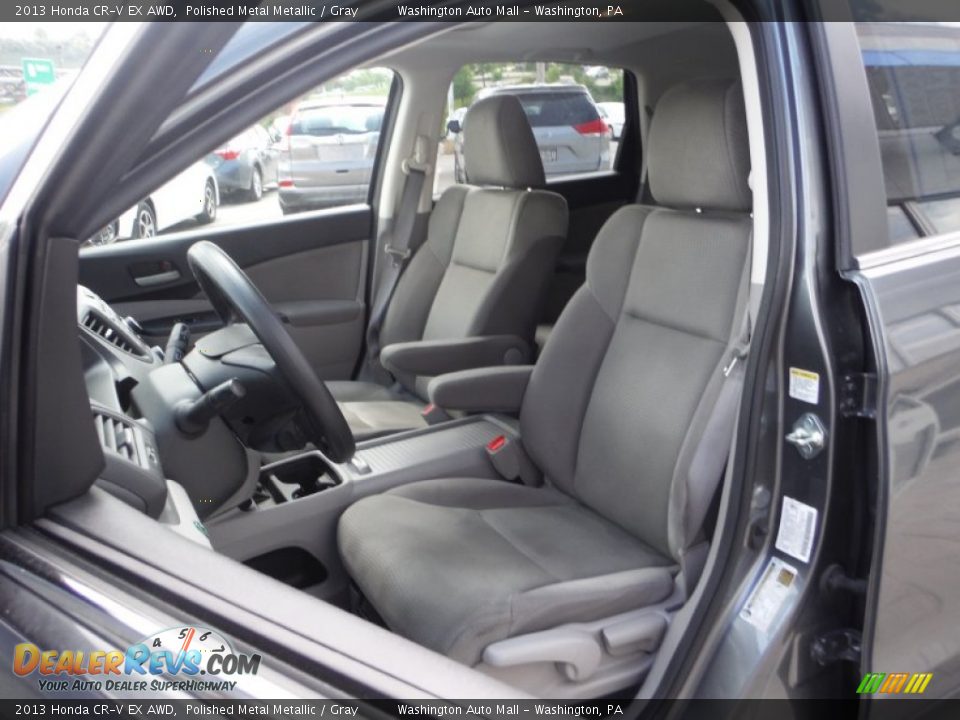 2013 Honda CR-V EX AWD Polished Metal Metallic / Gray Photo #13