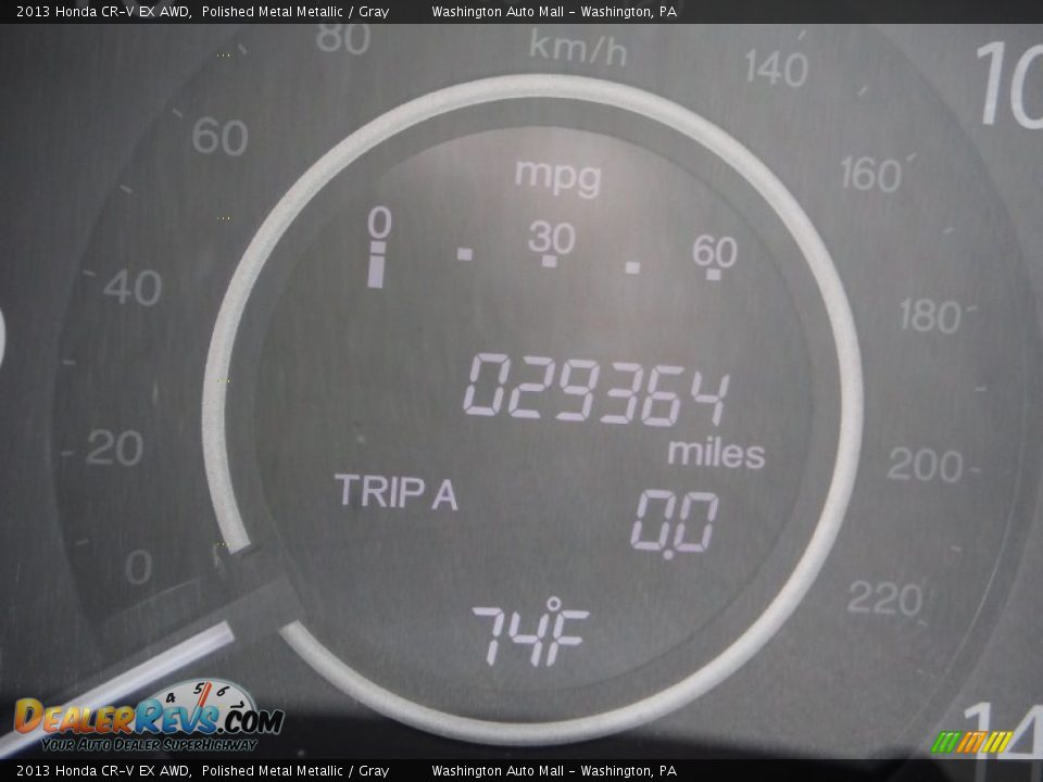 2013 Honda CR-V EX AWD Polished Metal Metallic / Gray Photo #20