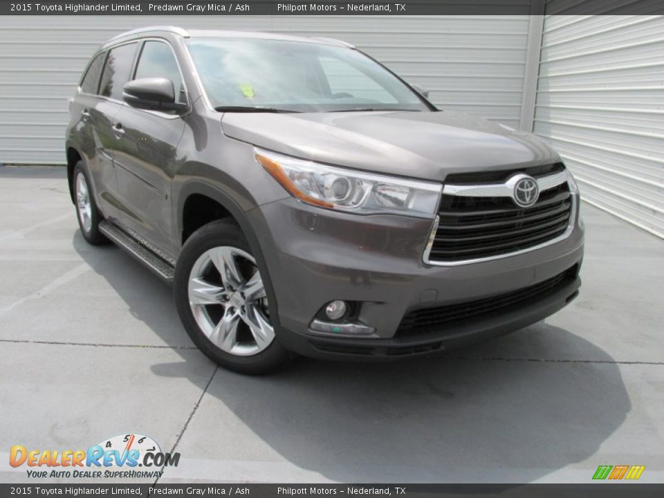 2015 Toyota Highlander Limited Predawn Gray Mica / Ash Photo #1