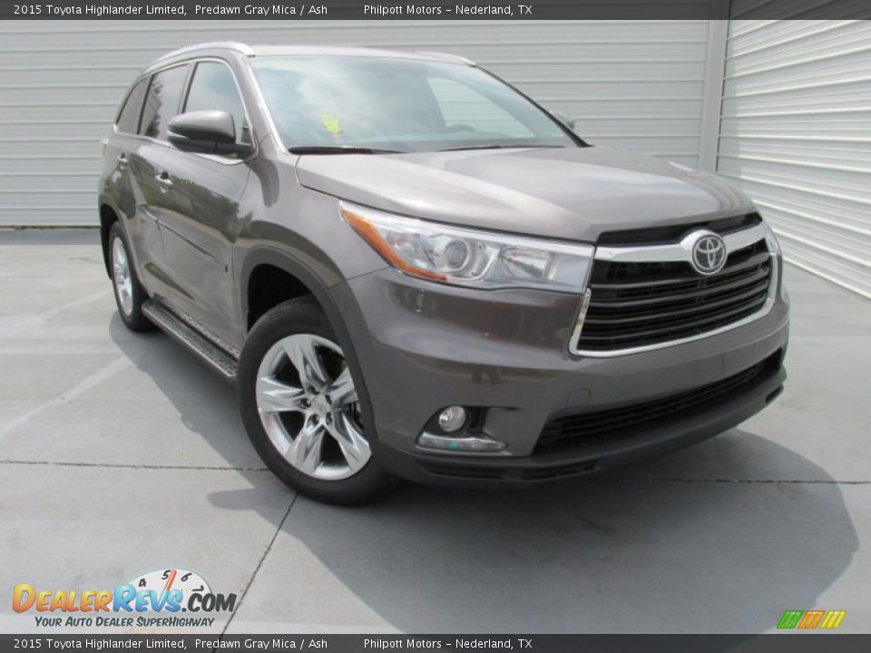 2015 Toyota Highlander Limited Predawn Gray Mica / Ash Photo #2