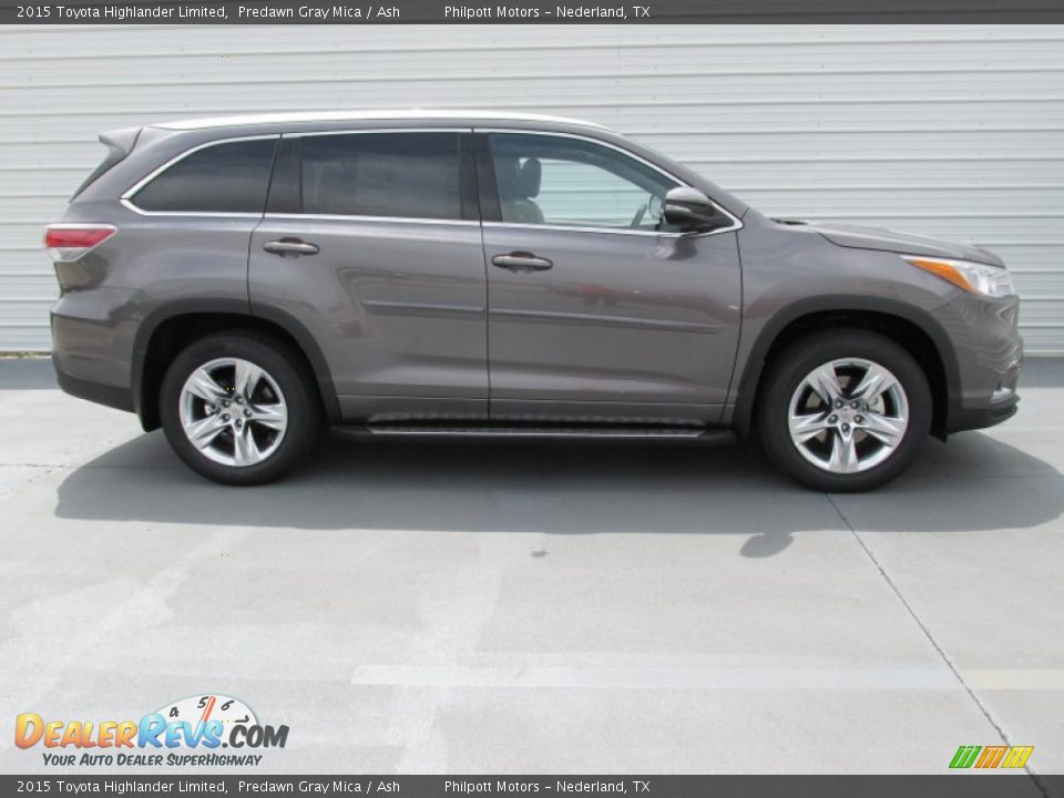 2015 Toyota Highlander Limited Predawn Gray Mica / Ash Photo #3
