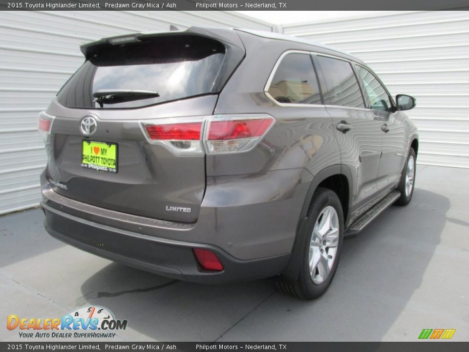 2015 Toyota Highlander Limited Predawn Gray Mica / Ash Photo #4