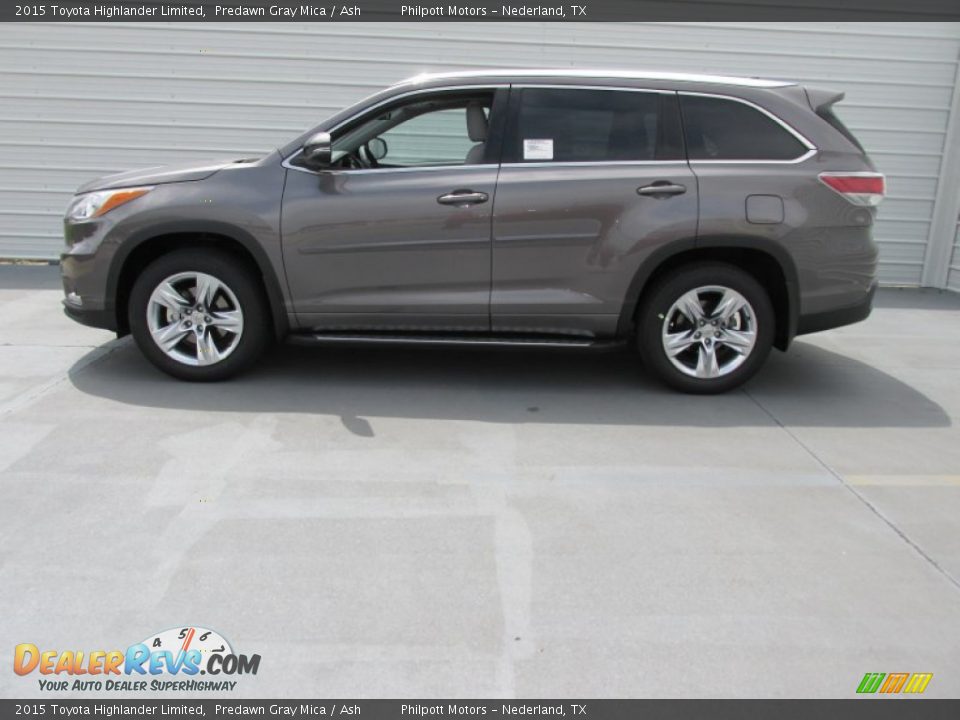 2015 Toyota Highlander Limited Predawn Gray Mica / Ash Photo #6