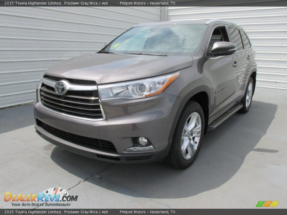 2015 Toyota Highlander Limited Predawn Gray Mica / Ash Photo #7