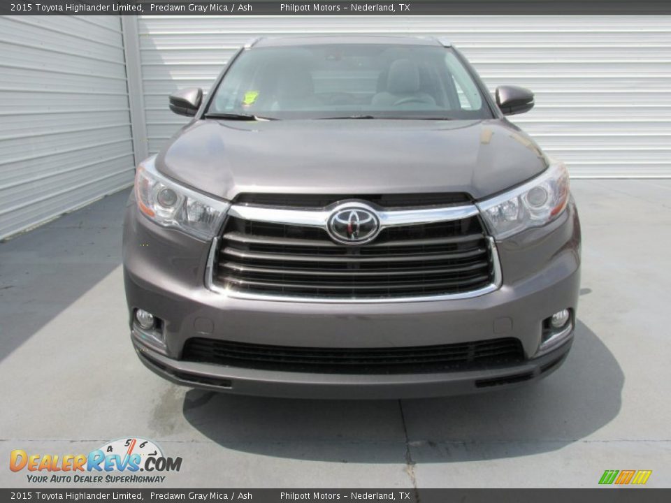 2015 Toyota Highlander Limited Predawn Gray Mica / Ash Photo #8