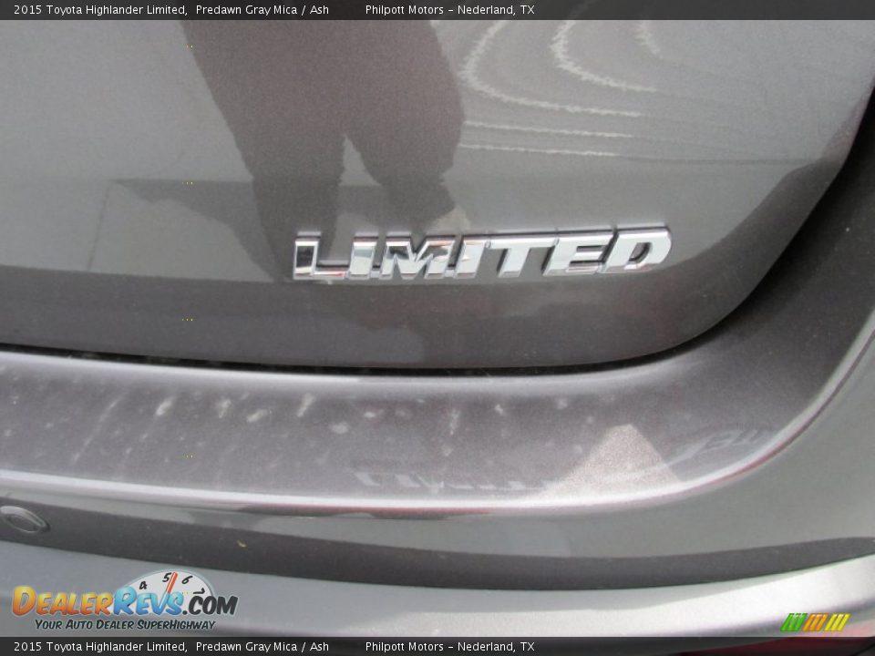 2015 Toyota Highlander Limited Predawn Gray Mica / Ash Photo #15