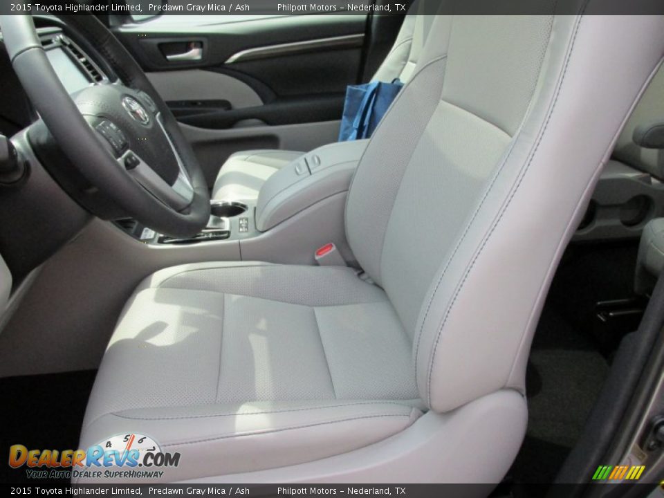 2015 Toyota Highlander Limited Predawn Gray Mica / Ash Photo #24