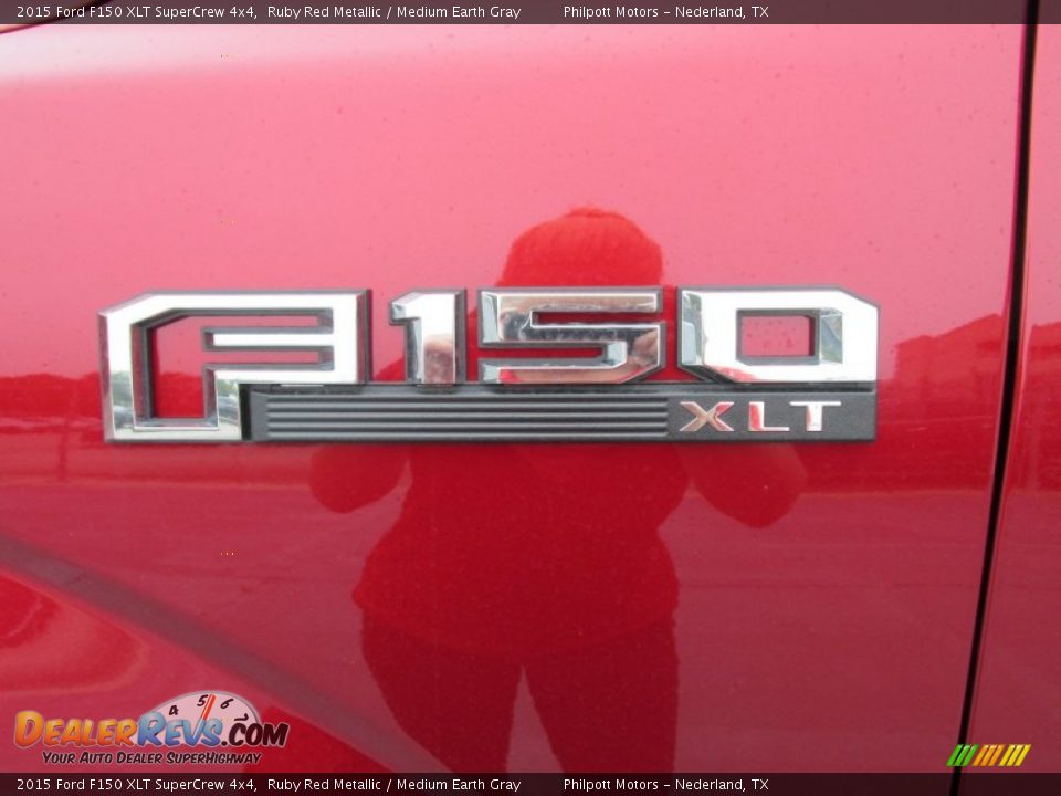 2015 Ford F150 XLT SuperCrew 4x4 Ruby Red Metallic / Medium Earth Gray Photo #14