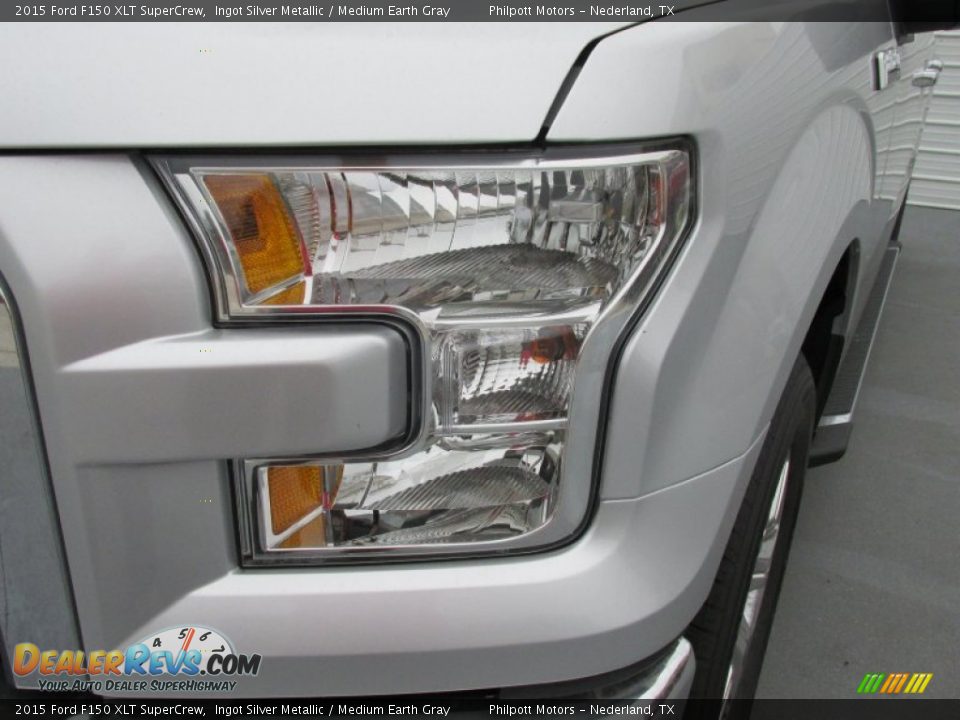 2015 Ford F150 XLT SuperCrew Ingot Silver Metallic / Medium Earth Gray Photo #9