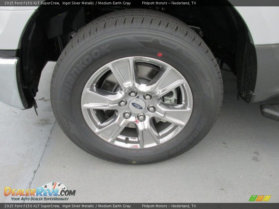 2015 Ford F150 XLT SuperCrew Ingot Silver Metallic / Medium Earth Gray Photo #11