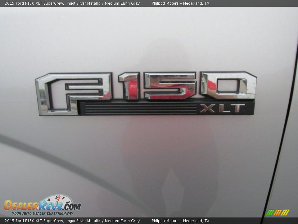 2015 Ford F150 XLT SuperCrew Ingot Silver Metallic / Medium Earth Gray Photo #14