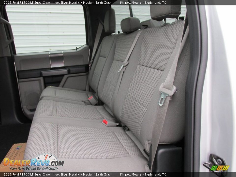 2015 Ford F150 XLT SuperCrew Ingot Silver Metallic / Medium Earth Gray Photo #20