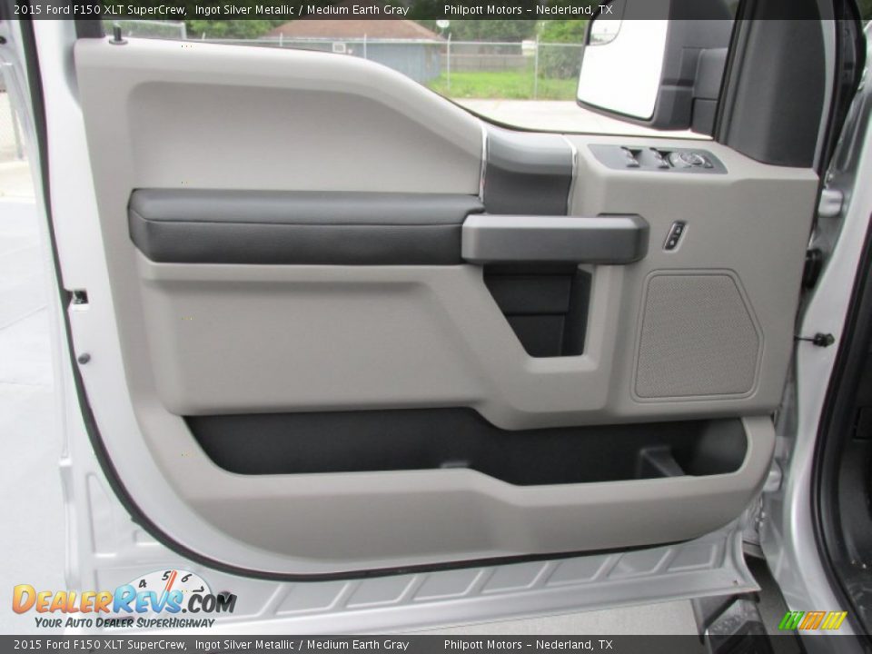 2015 Ford F150 XLT SuperCrew Ingot Silver Metallic / Medium Earth Gray Photo #21