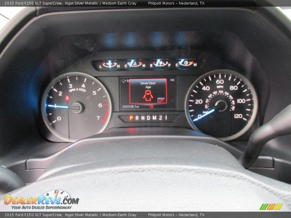 2015 Ford F150 XLT SuperCrew Ingot Silver Metallic / Medium Earth Gray Photo #32