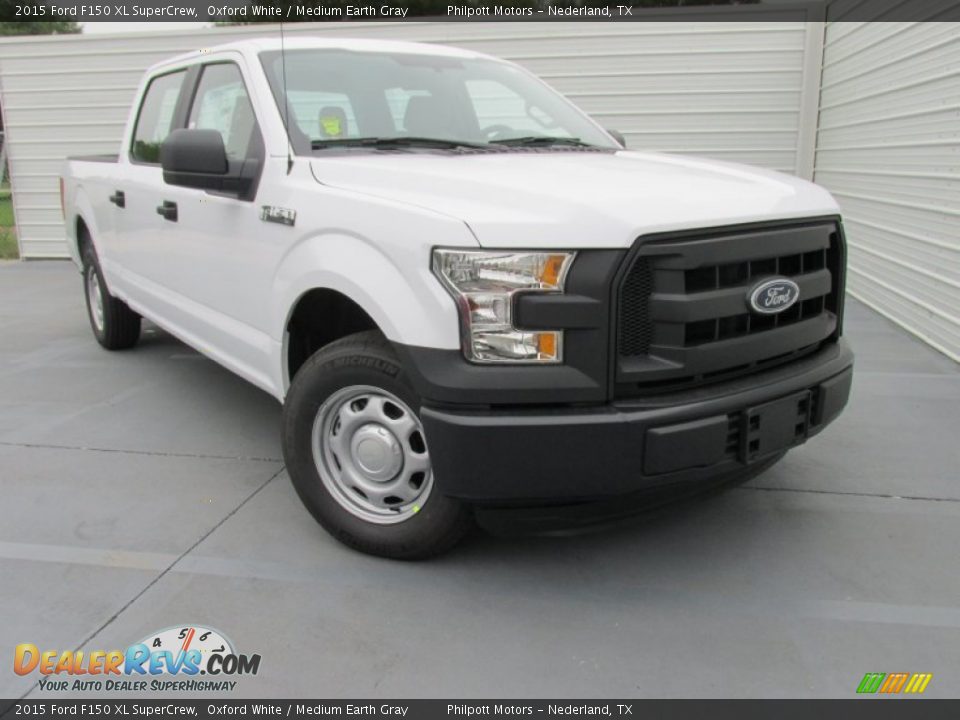 2015 Ford F150 XL SuperCrew Oxford White / Medium Earth Gray Photo #1
