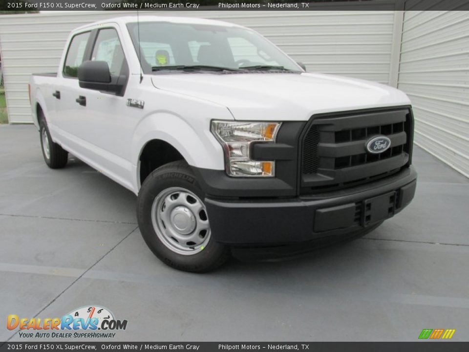 2015 Ford F150 XL SuperCrew Oxford White / Medium Earth Gray Photo #2