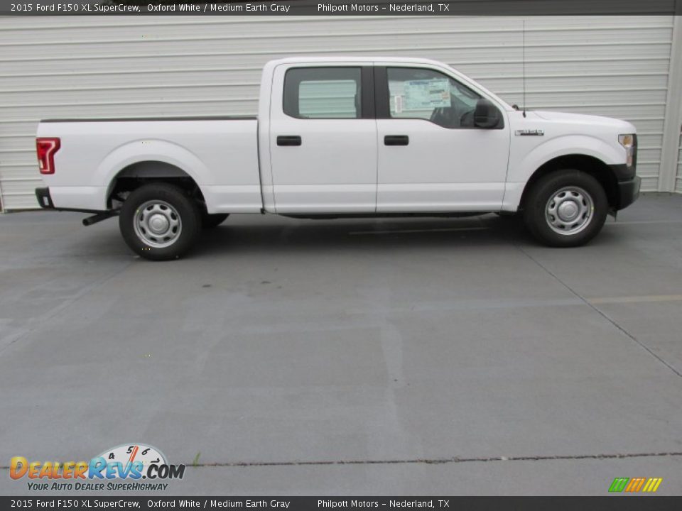 2015 Ford F150 XL SuperCrew Oxford White / Medium Earth Gray Photo #3