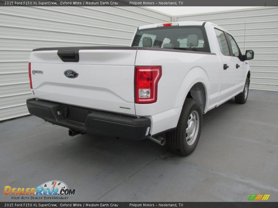 2015 Ford F150 XL SuperCrew Oxford White / Medium Earth Gray Photo #4