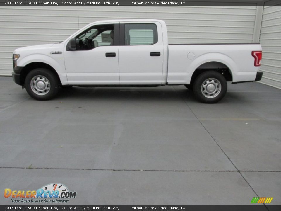 2015 Ford F150 XL SuperCrew Oxford White / Medium Earth Gray Photo #6