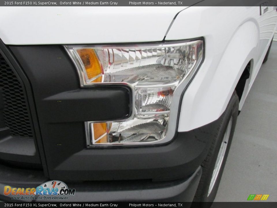 2015 Ford F150 XL SuperCrew Oxford White / Medium Earth Gray Photo #9