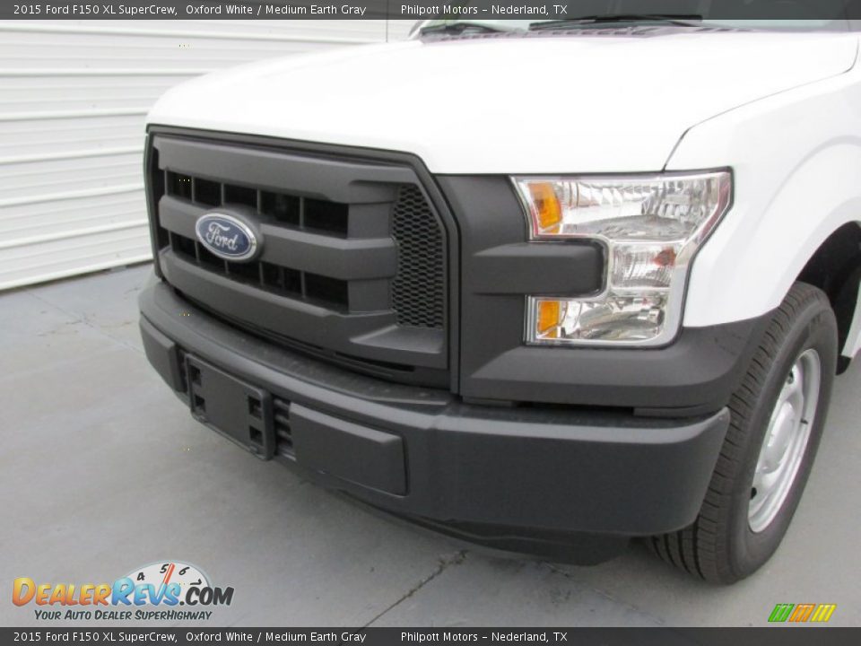 2015 Ford F150 XL SuperCrew Oxford White / Medium Earth Gray Photo #10