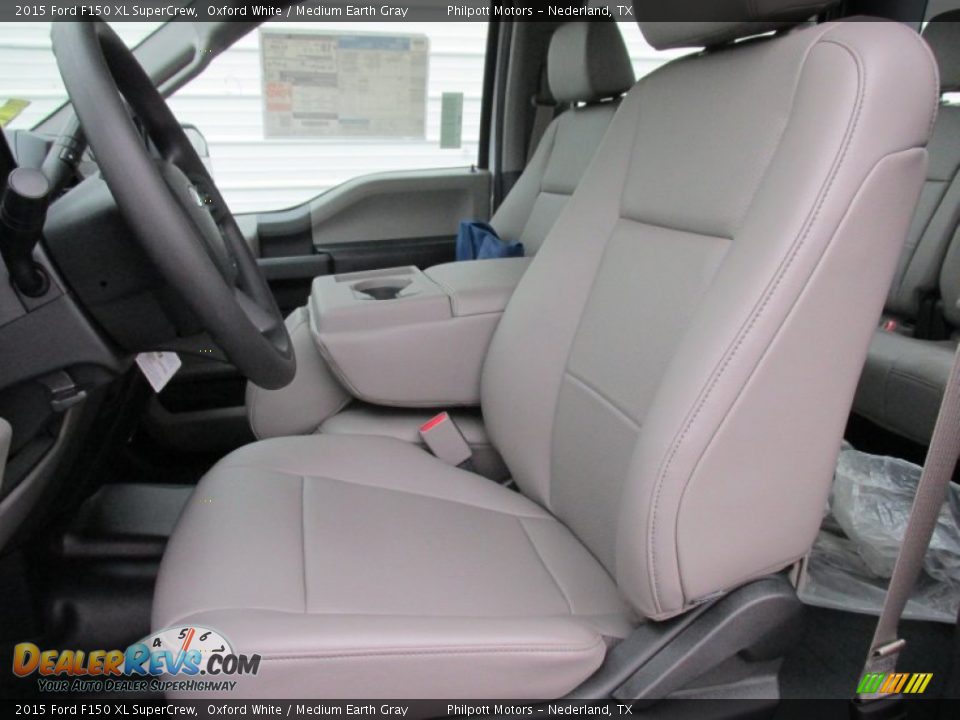 2015 Ford F150 XL SuperCrew Oxford White / Medium Earth Gray Photo #20