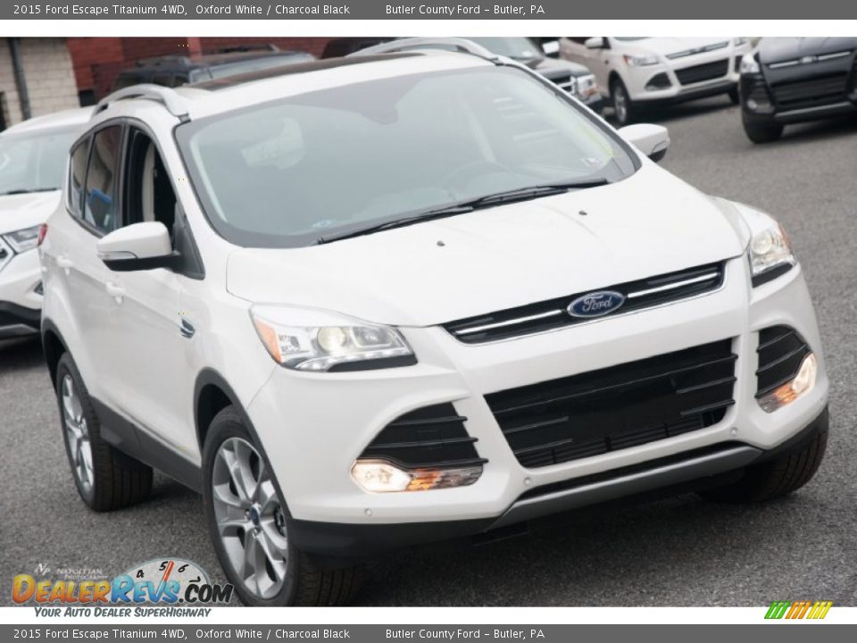 2015 Ford Escape Titanium 4WD Oxford White / Charcoal Black Photo #2
