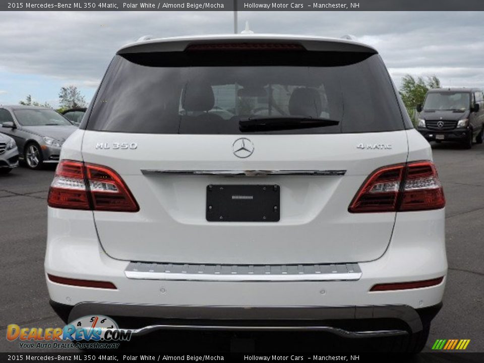 2015 Mercedes-Benz ML 350 4Matic Polar White / Almond Beige/Mocha Photo #4