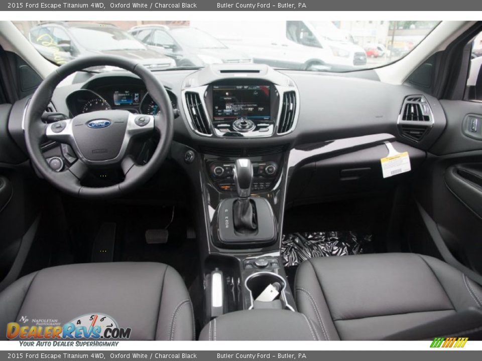 2015 Ford Escape Titanium 4WD Oxford White / Charcoal Black Photo #6
