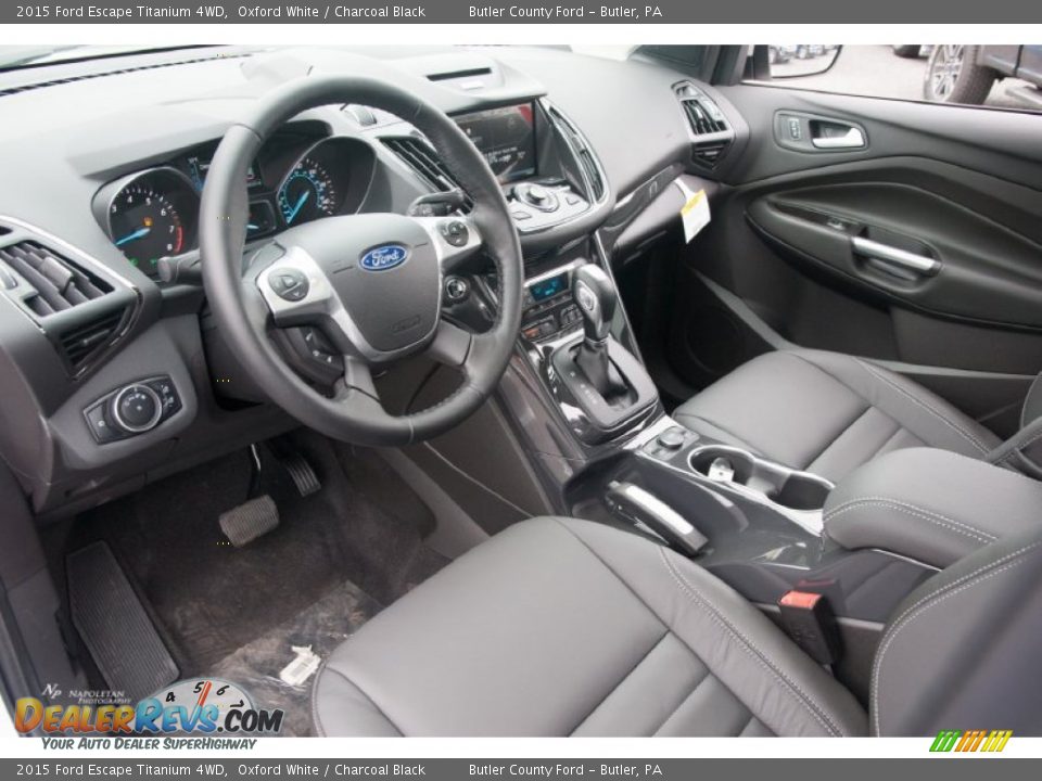 2015 Ford Escape Titanium 4WD Oxford White / Charcoal Black Photo #7