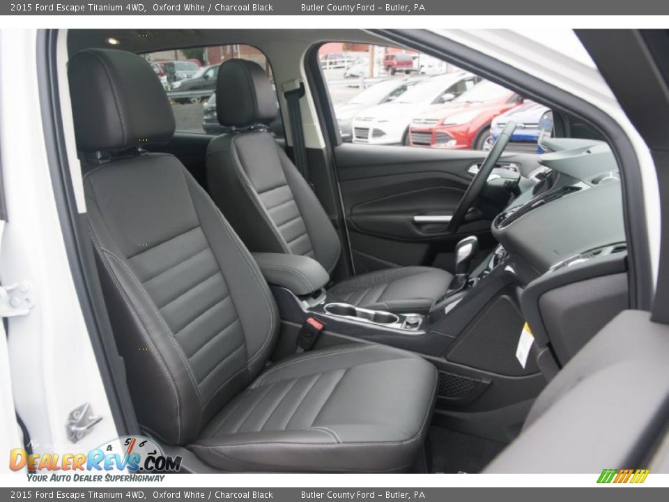 2015 Ford Escape Titanium 4WD Oxford White / Charcoal Black Photo #9