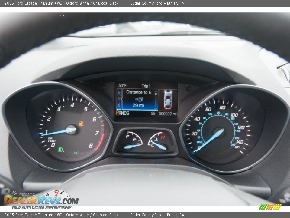 2015 Ford Escape Titanium 4WD Oxford White / Charcoal Black Photo #10
