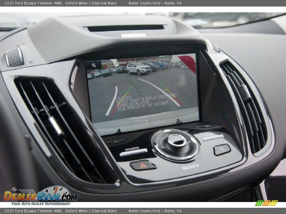 2015 Ford Escape Titanium 4WD Oxford White / Charcoal Black Photo #11