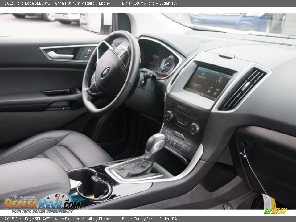 2015 Ford Edge SEL AWD White Platinum Metallic / Ebony Photo #5