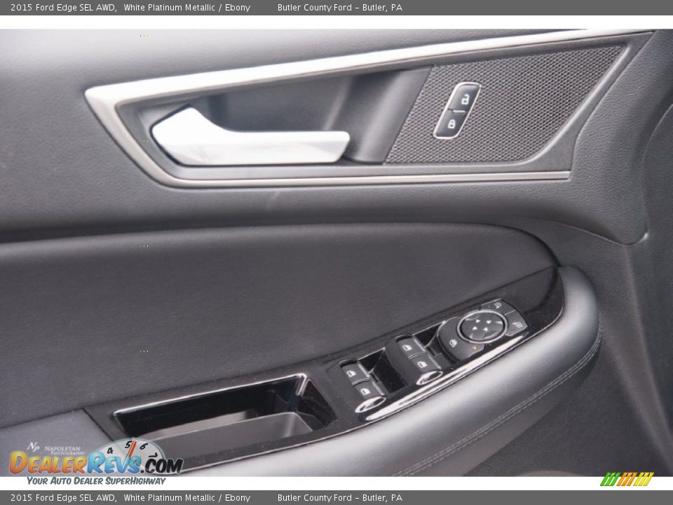 2015 Ford Edge SEL AWD White Platinum Metallic / Ebony Photo #9