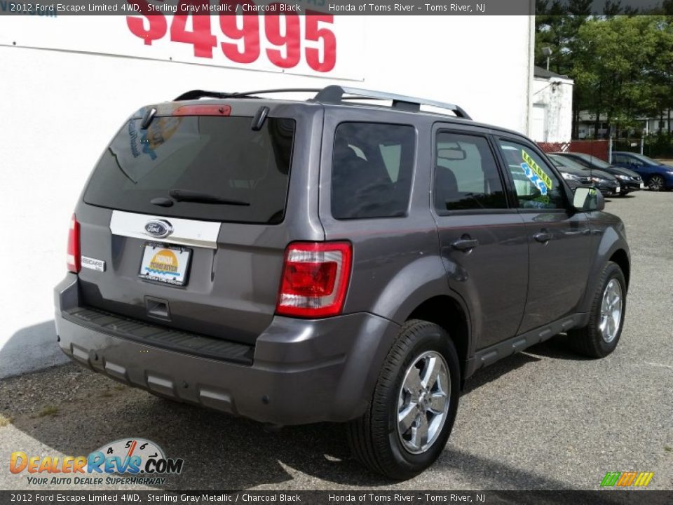 2012 Ford Escape Limited 4WD Sterling Gray Metallic / Charcoal Black Photo #6