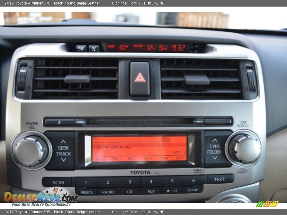 2012 Toyota 4Runner SR5 Black / Sand Beige Leather Photo #20