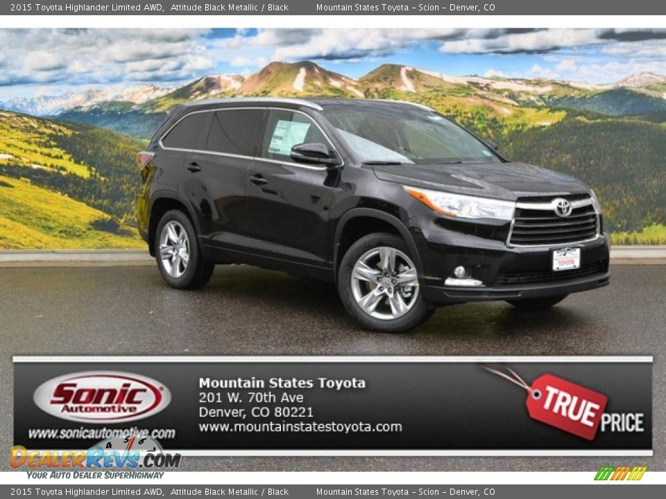 2015 Toyota Highlander Limited AWD Attitude Black Metallic / Black Photo #1
