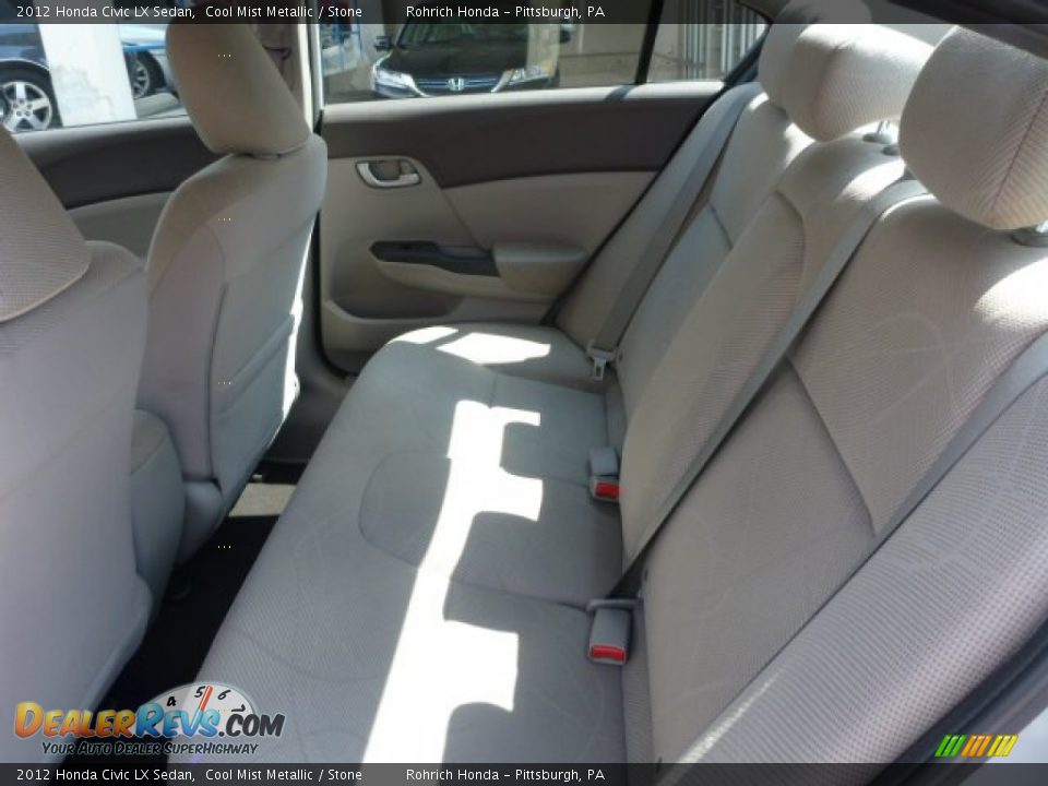2012 Honda Civic LX Sedan Cool Mist Metallic / Stone Photo #5