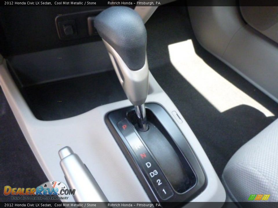 2012 Honda Civic LX Sedan Cool Mist Metallic / Stone Photo #7