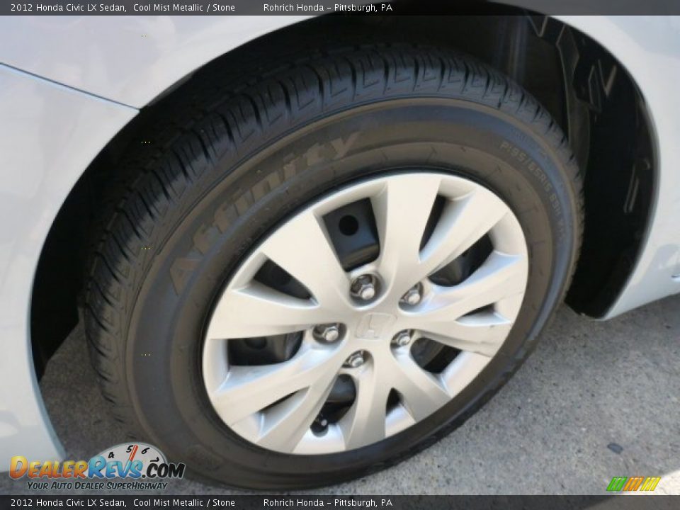 2012 Honda Civic LX Sedan Cool Mist Metallic / Stone Photo #8