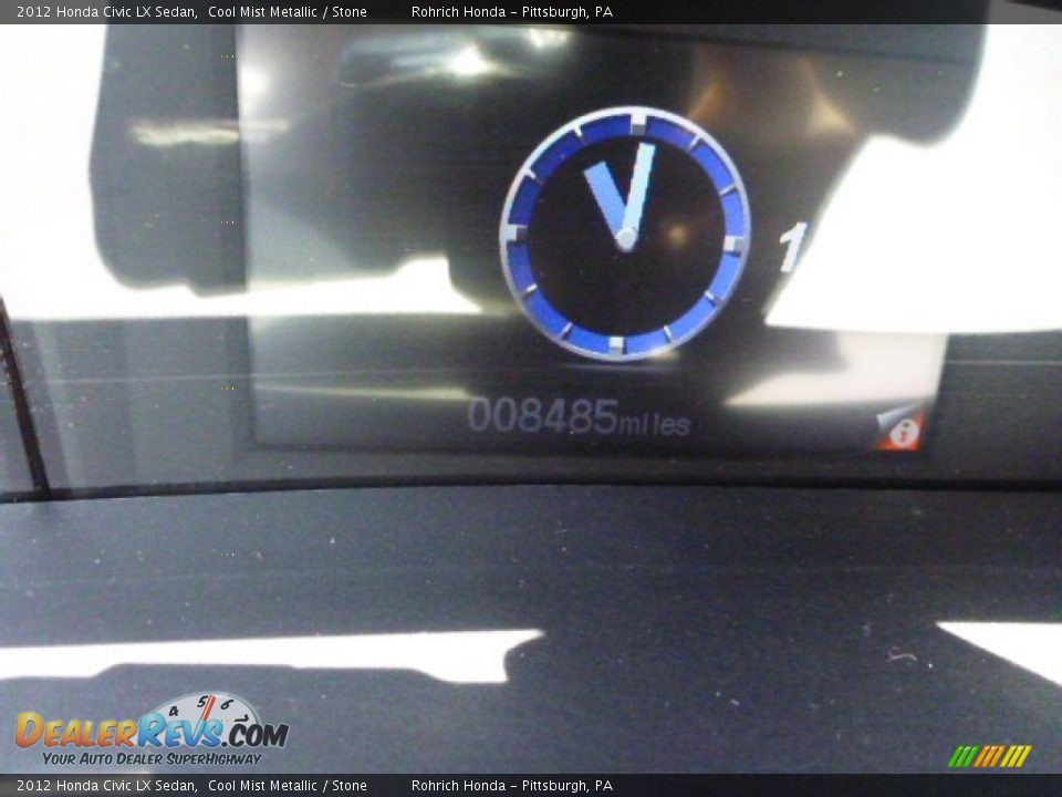 2012 Honda Civic LX Sedan Cool Mist Metallic / Stone Photo #9