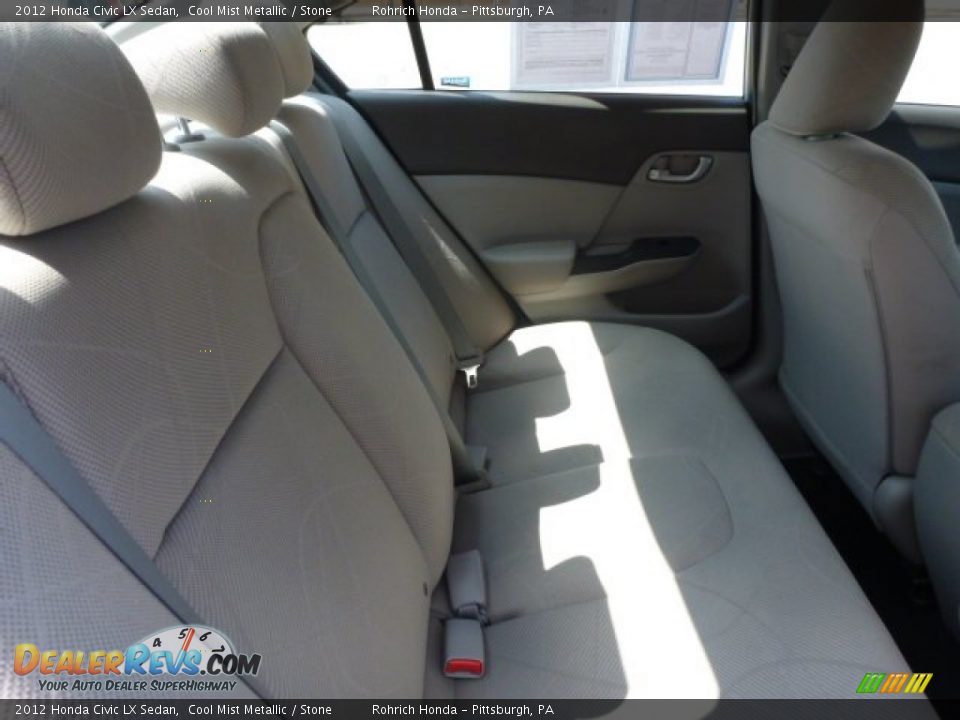 2012 Honda Civic LX Sedan Cool Mist Metallic / Stone Photo #13