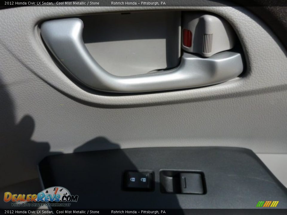 2012 Honda Civic LX Sedan Cool Mist Metallic / Stone Photo #14