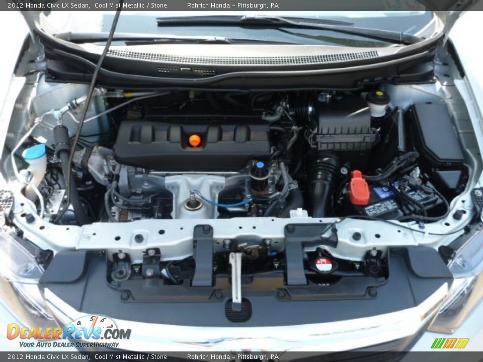 2012 Honda Civic LX Sedan Cool Mist Metallic / Stone Photo #18