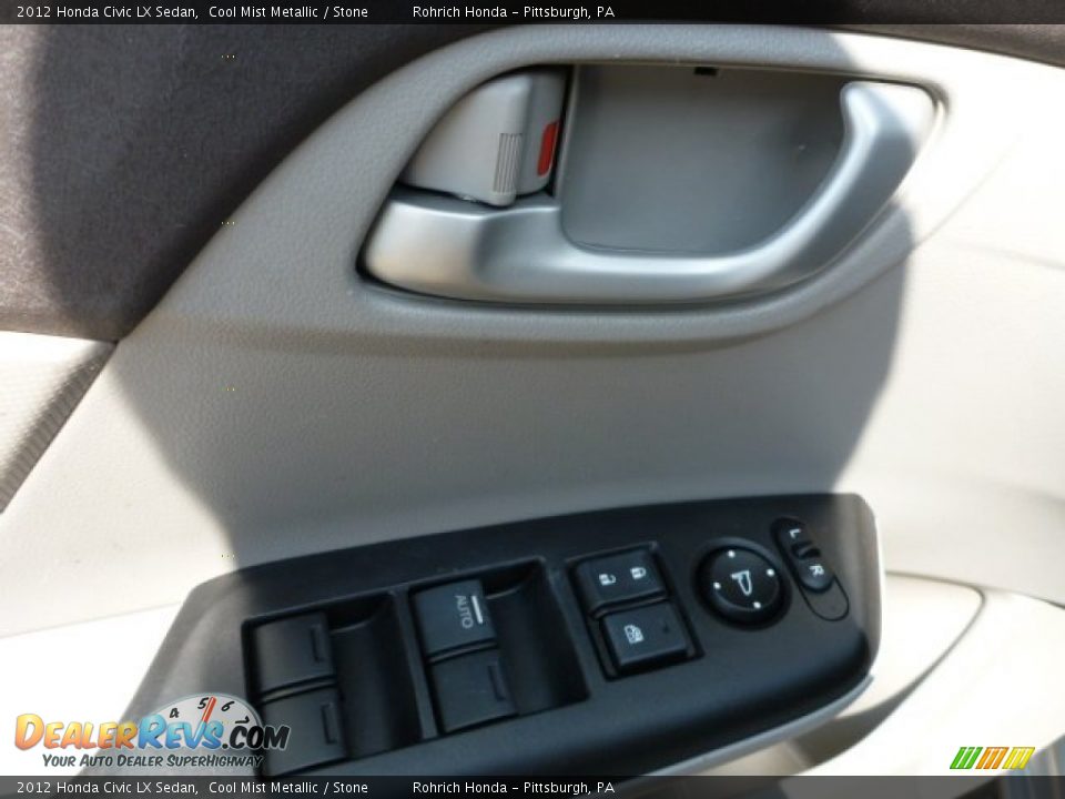 2012 Honda Civic LX Sedan Cool Mist Metallic / Stone Photo #20