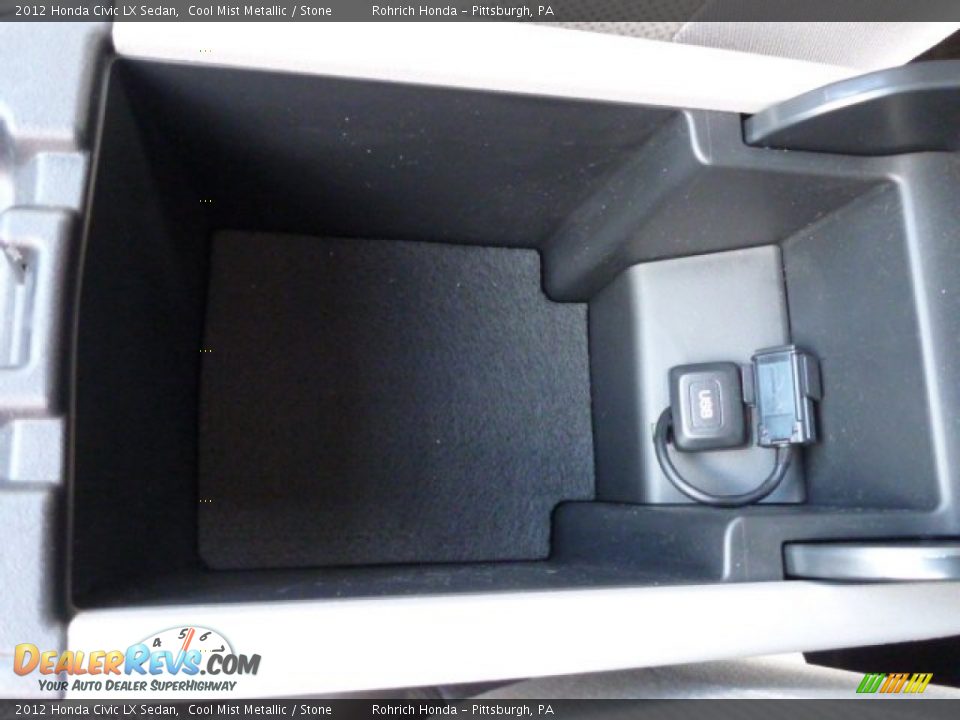 2012 Honda Civic LX Sedan Cool Mist Metallic / Stone Photo #22