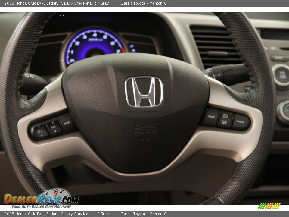 2008 Honda Civic EX-L Sedan Galaxy Gray Metallic / Gray Photo #6