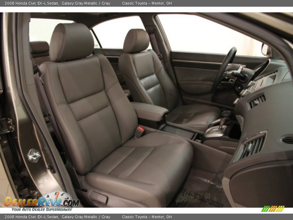 2008 Honda Civic EX-L Sedan Galaxy Gray Metallic / Gray Photo #11