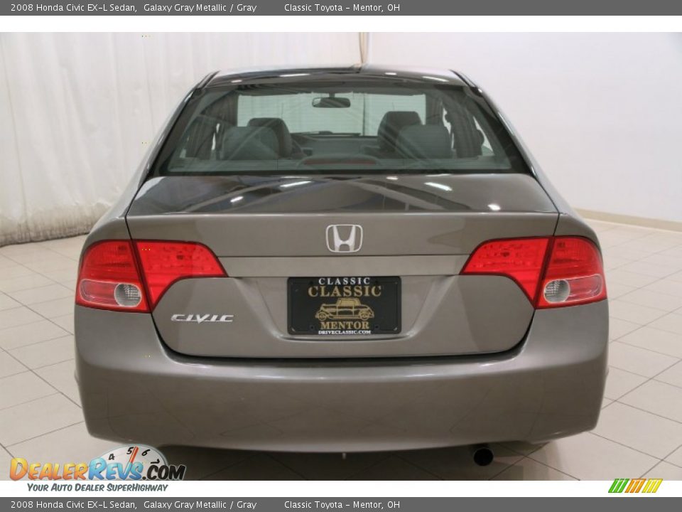 2008 Honda Civic EX-L Sedan Galaxy Gray Metallic / Gray Photo #14